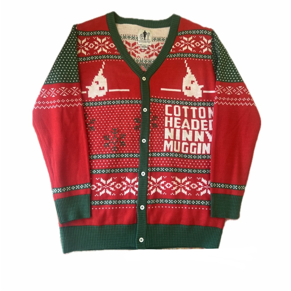 Elf Red and Green Festive Sweater